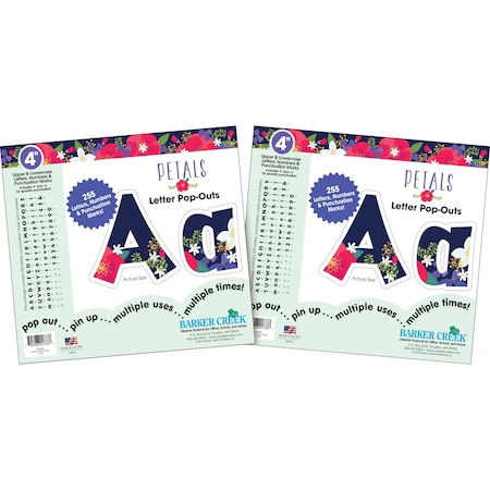 Barker Creek Petals 4" Letter Pop-Outs, 510/Set 3982